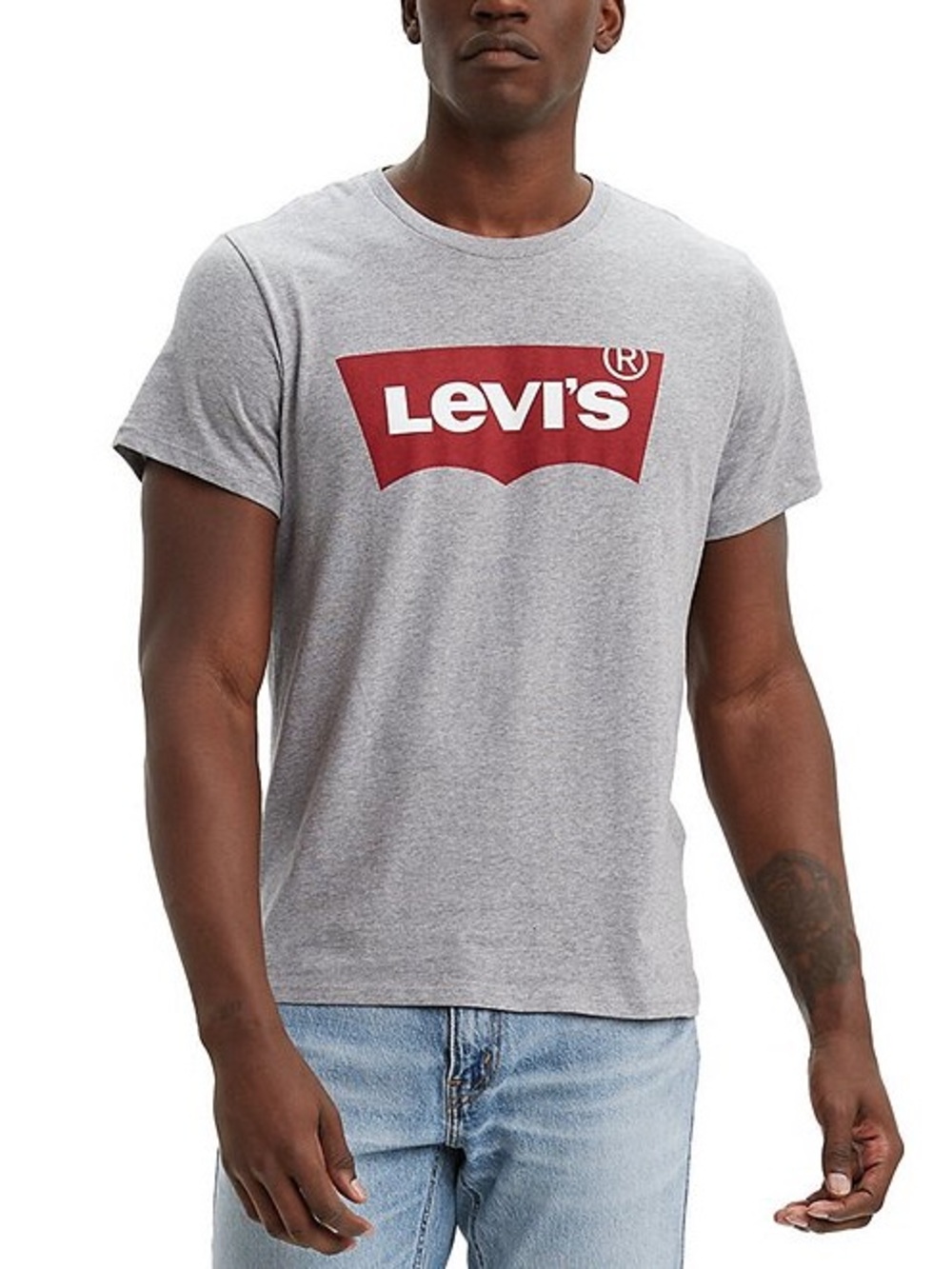Levi’s Men’s Gray Graphic Batwing Logo T-Shirt XXL 100% Cotton
